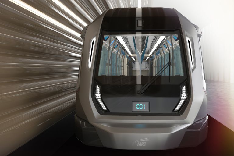 A train designed in cooperation between Designworks and Siemens.