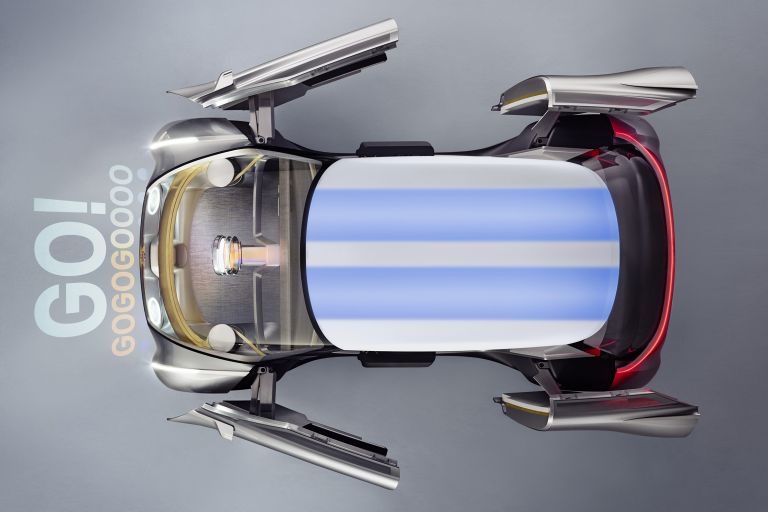 The MINI E concept car, top view