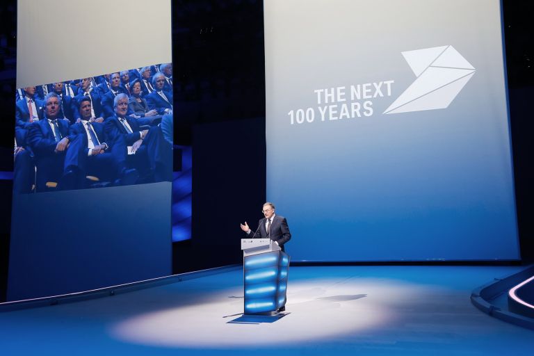 Dr.-Ing. E.h. Norbert Reithofer at the centenary event of the BMW Group jubilee THE NEXT 100 YEARS.