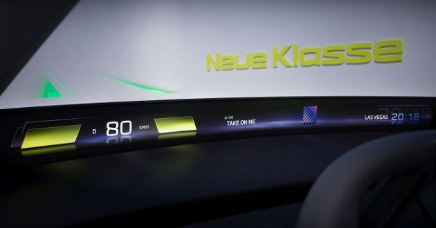 BMW kündigt ein völlig neues Head-Up Display für die NEUE KLASSE an.