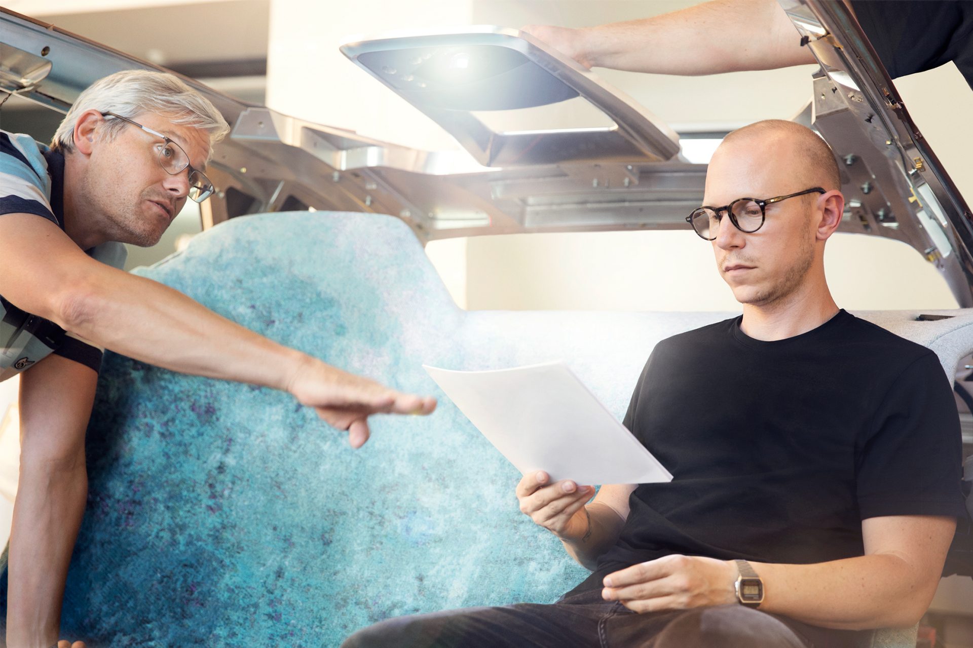 Arbeiten am Modell des BMW Vision i Next