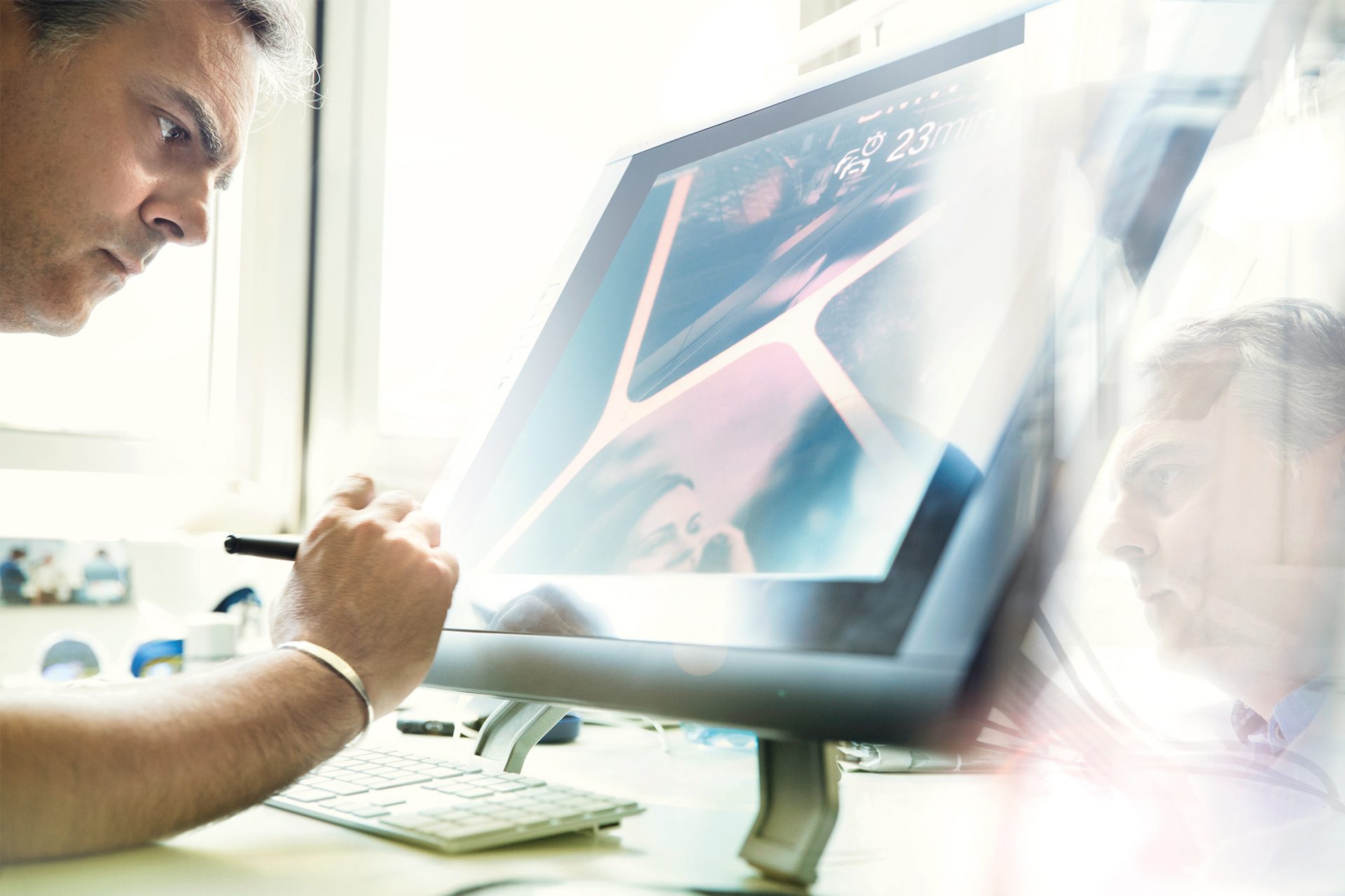 Arbeiten am Modell des BMW Vision i Next