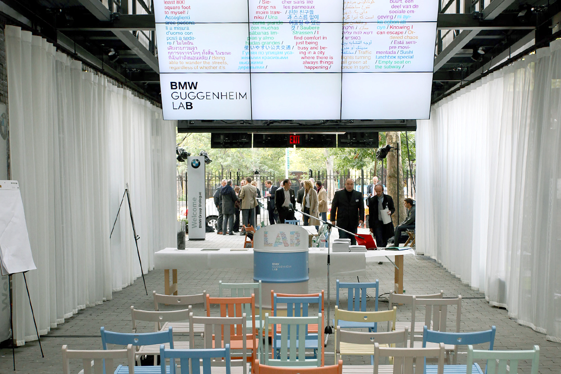 AM 03. OKTOBER 2011 IM BMW GUGGENHEIM LAB MANHATTAN (LOWER EAST SIDE).