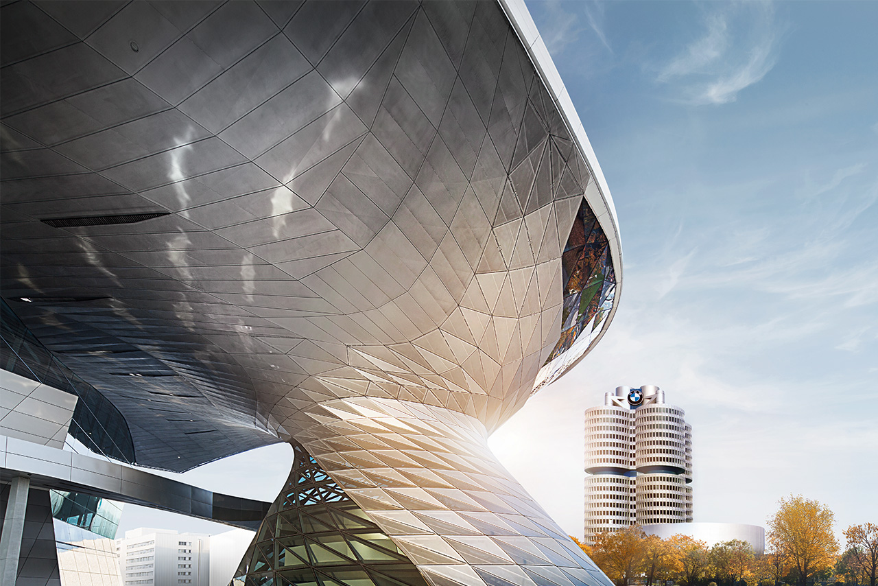 Die BMW Welt und das BMW Hauptquartiert.