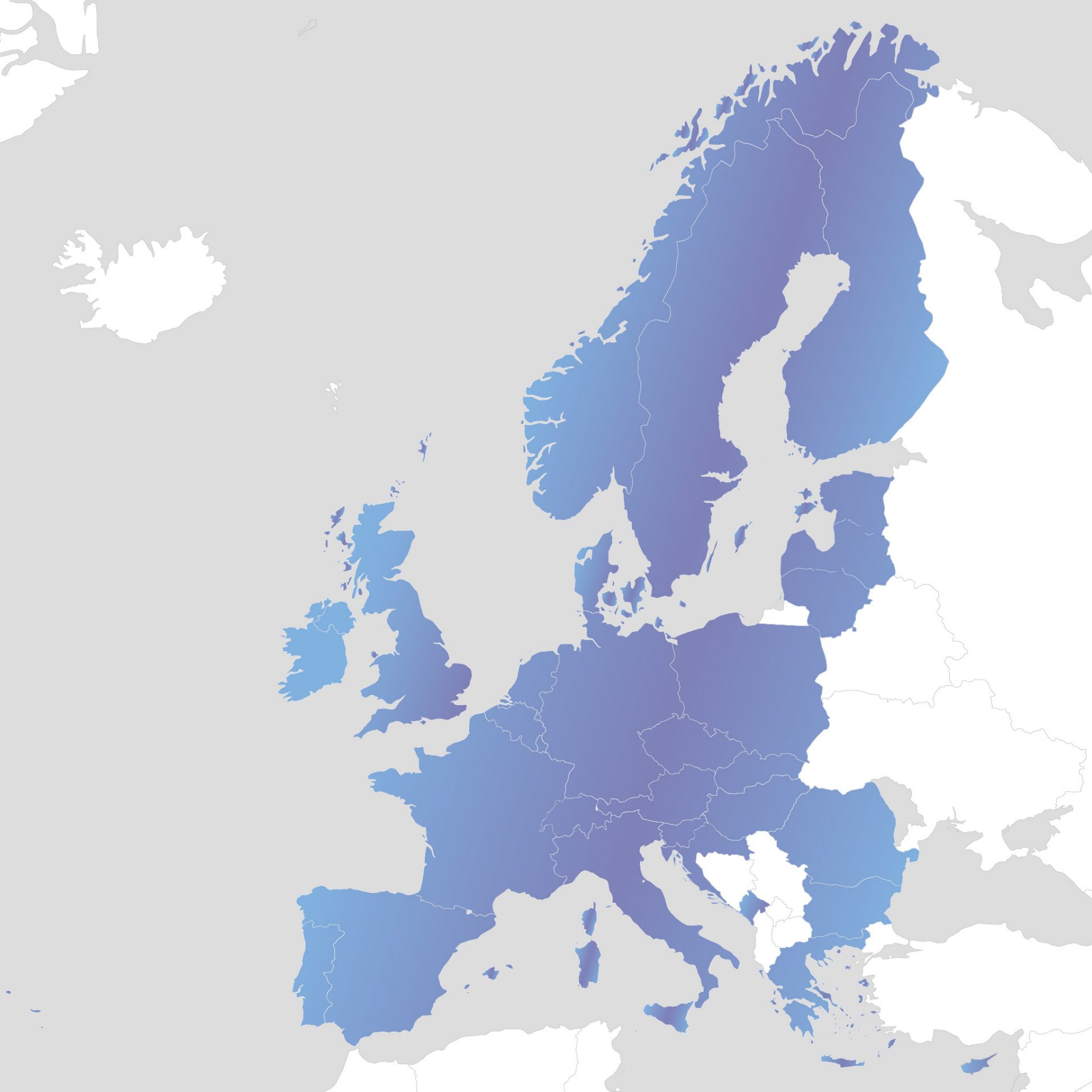 CarData Map, participating countries in europe