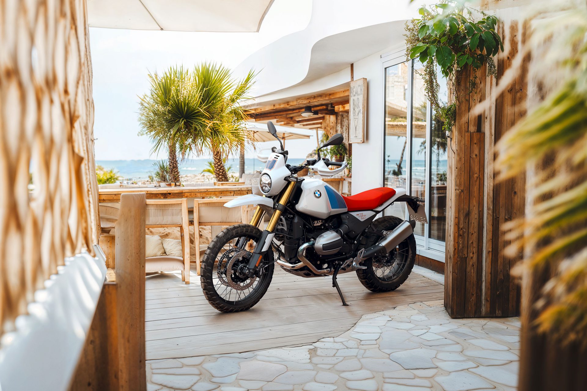 BMW R 12 on a terrace
