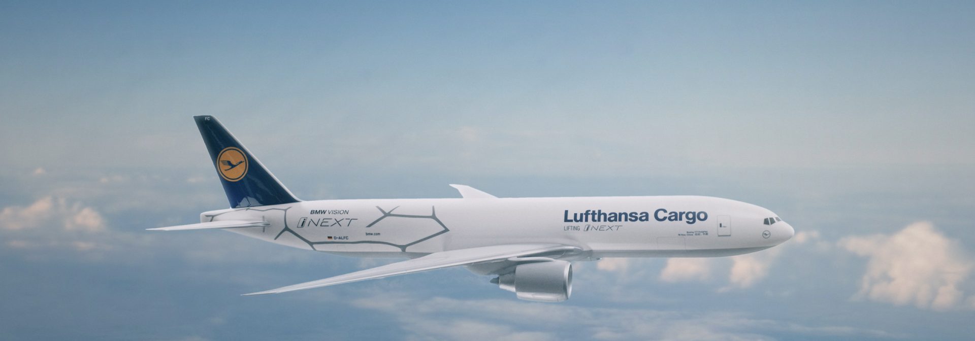 An aircraft with the BMW Vision iNEXT lettering