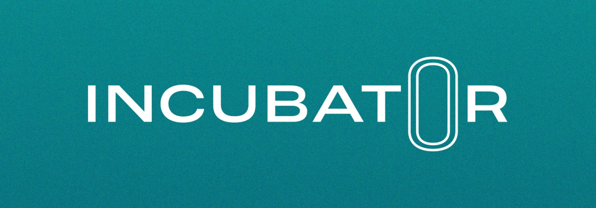 The Text "Incubator"in a modern font, with an oval symbol around the 'O' in the middle.