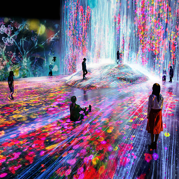 Colorful art installation at BMW Group Logo Crowd Innovation
