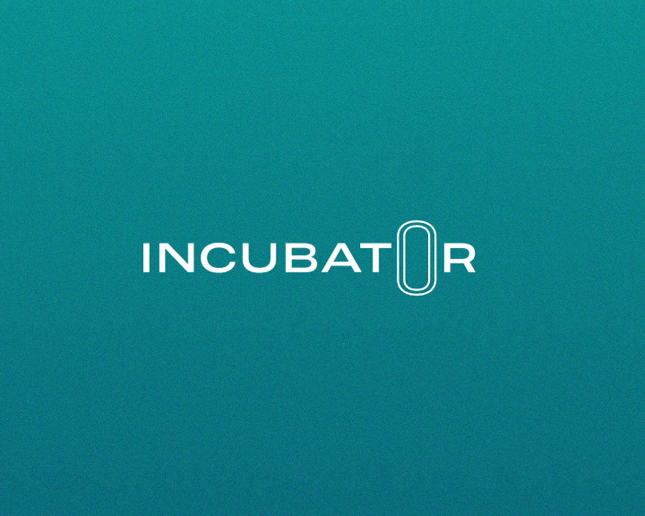 The Text "Incubator"in a modern font, with an oval symbol around the 'O' in the middle.