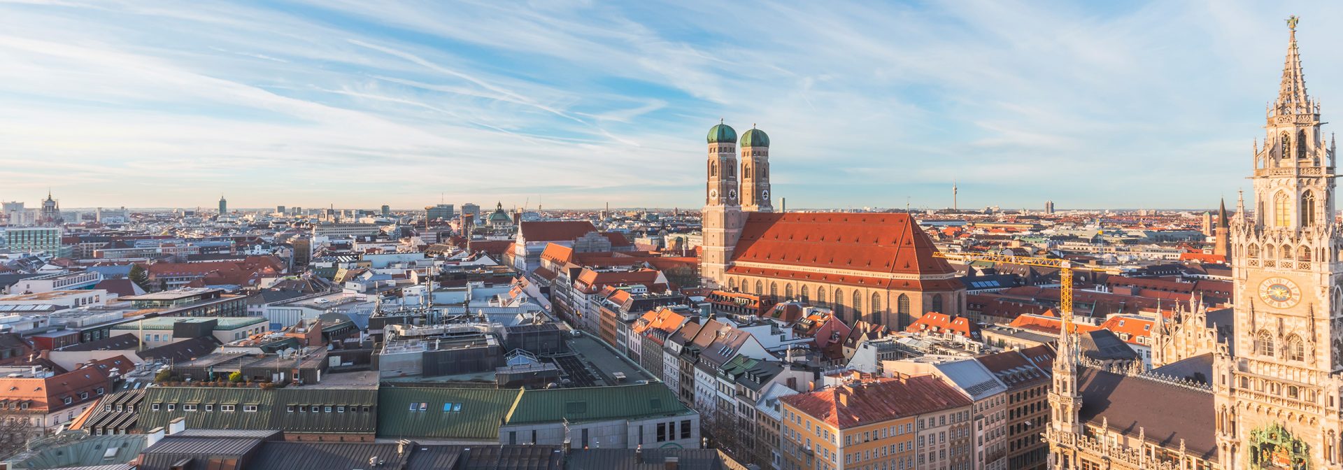 Aerial view of the historic city of munich