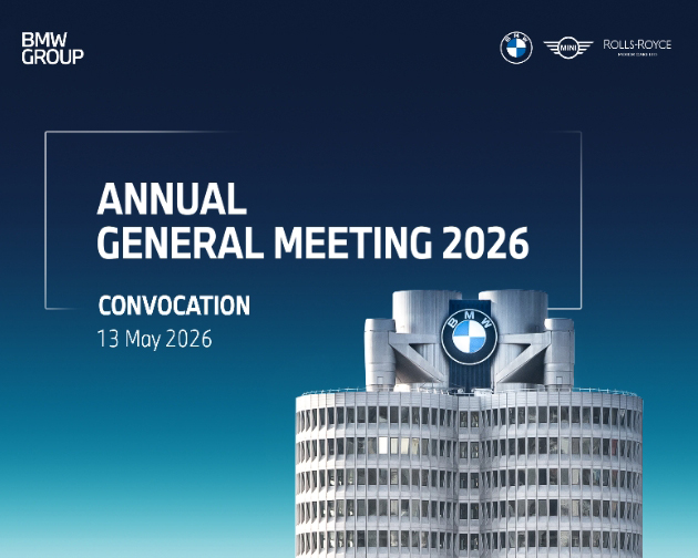 Convocation of the Annual General Meeting of BMW AG on 13 May 2026