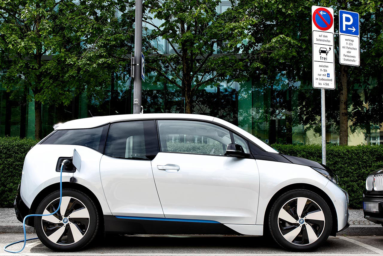 BMW i3 at a charging station