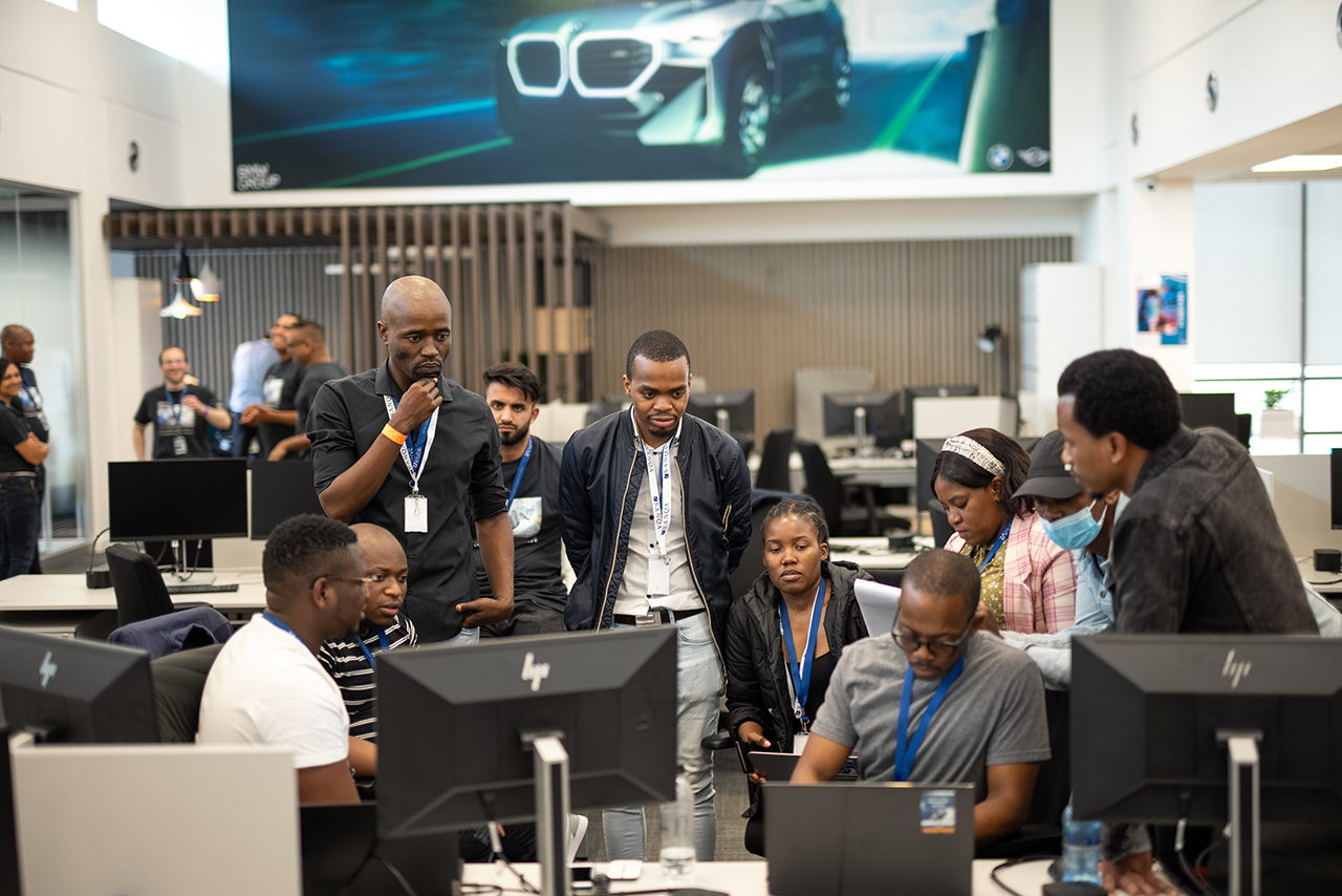 Employees at the South African IT hub in Pretoria