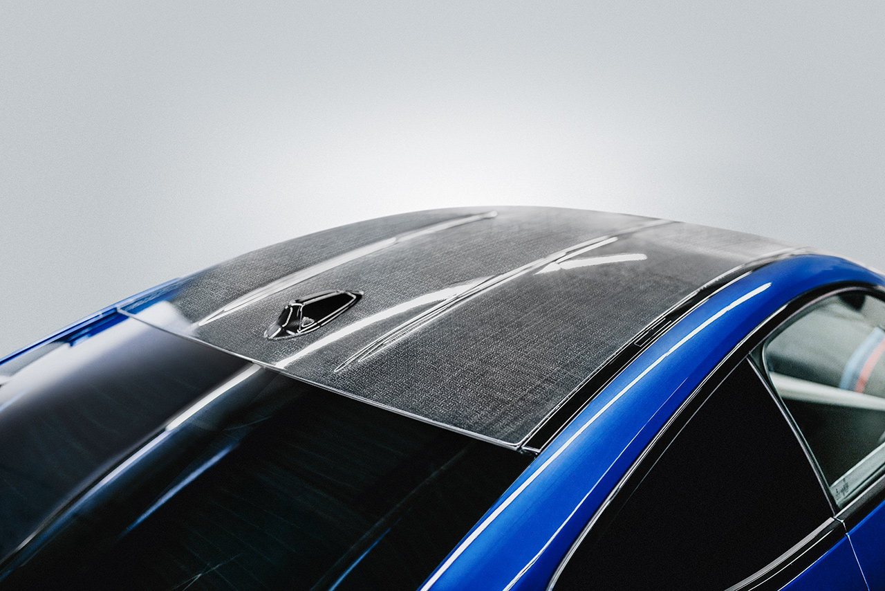 A car roof made of natural fibre composite