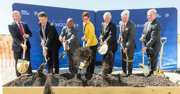 Ready for the electric future: groundbreaking on new BMW Group high-voltage battery assembly factory in South Carolina, USA.