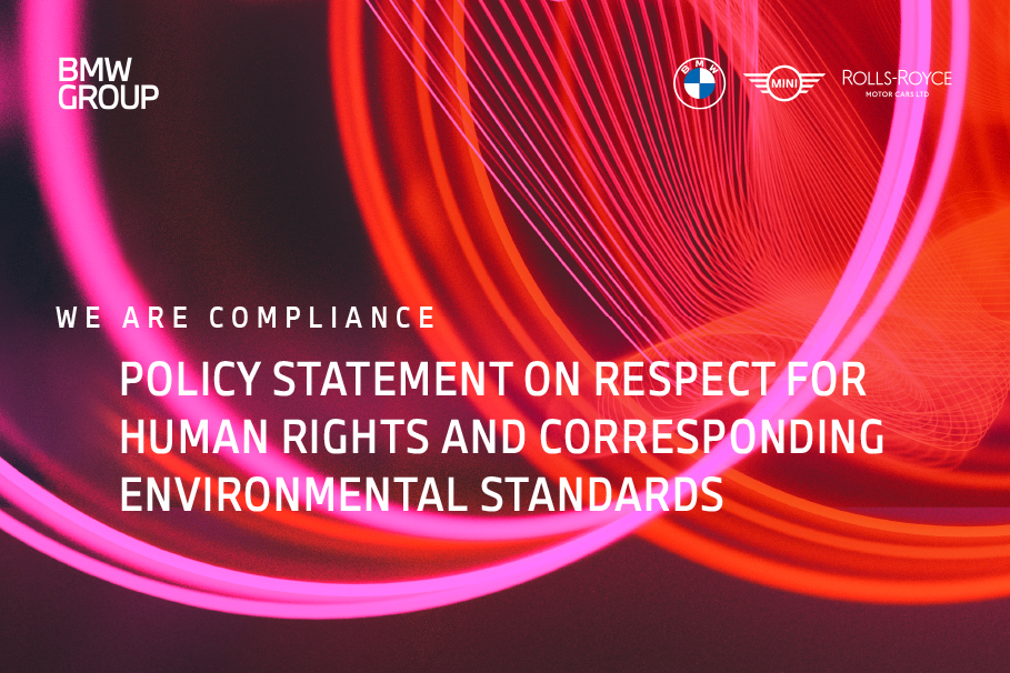 Policy statement on respect for human rights and associated environmental standards