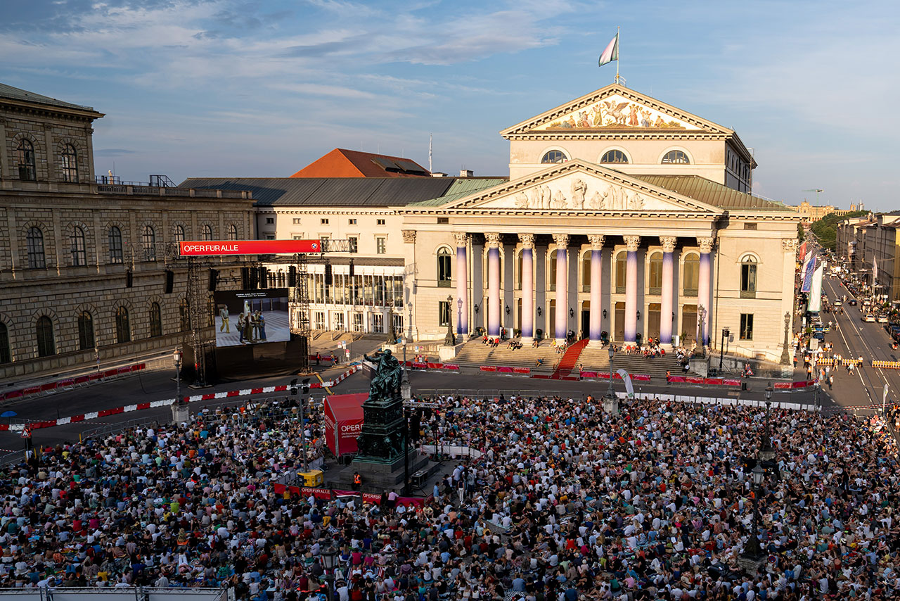 Opera Square with a very large crowd.